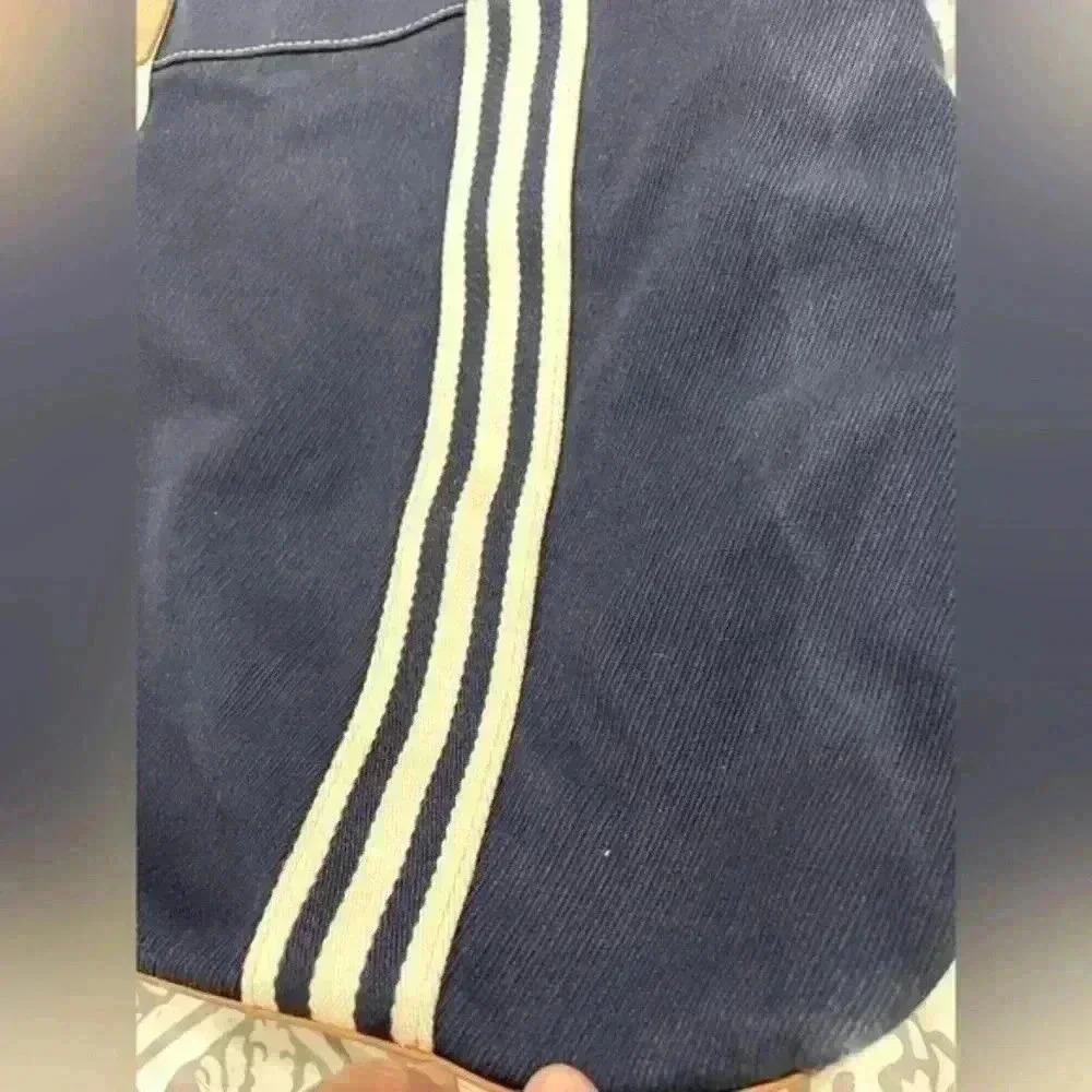 PotteryBarn corduroy navy blue monogrammed, diaper bag - Picture 4 of 6